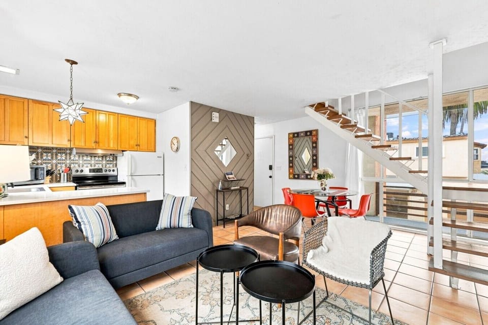 Sunlit open-plan living space ☀️