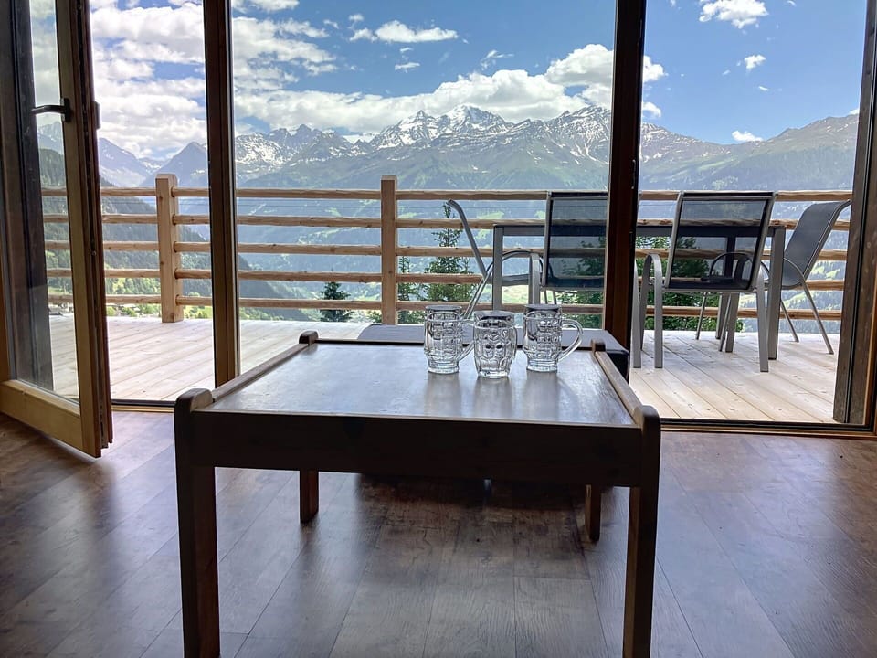Furniture, Wood, Chair, Table, Floor, Hardwood, Wood Stain, Mountain Range, Ceiling, Plank
