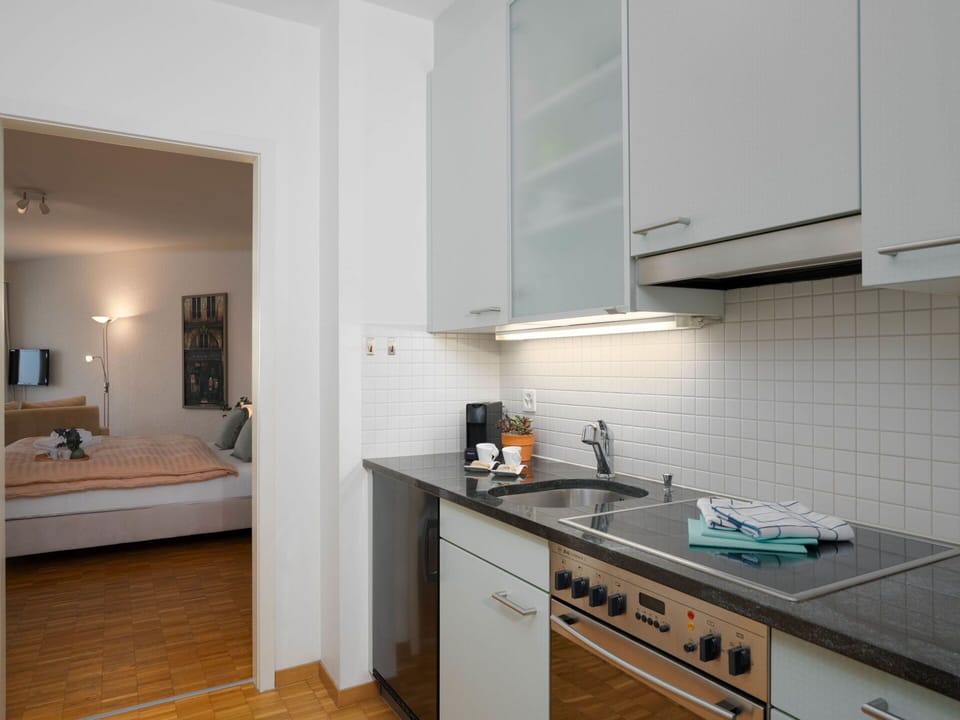 Kitchen, Interior Design, Kitchen Appliance, Countertop, Major Appliance, Furniture, Kitchen Sink, Flooring, Room, Kitchen Stove