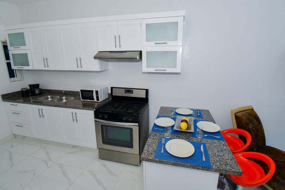 Kitchen with island