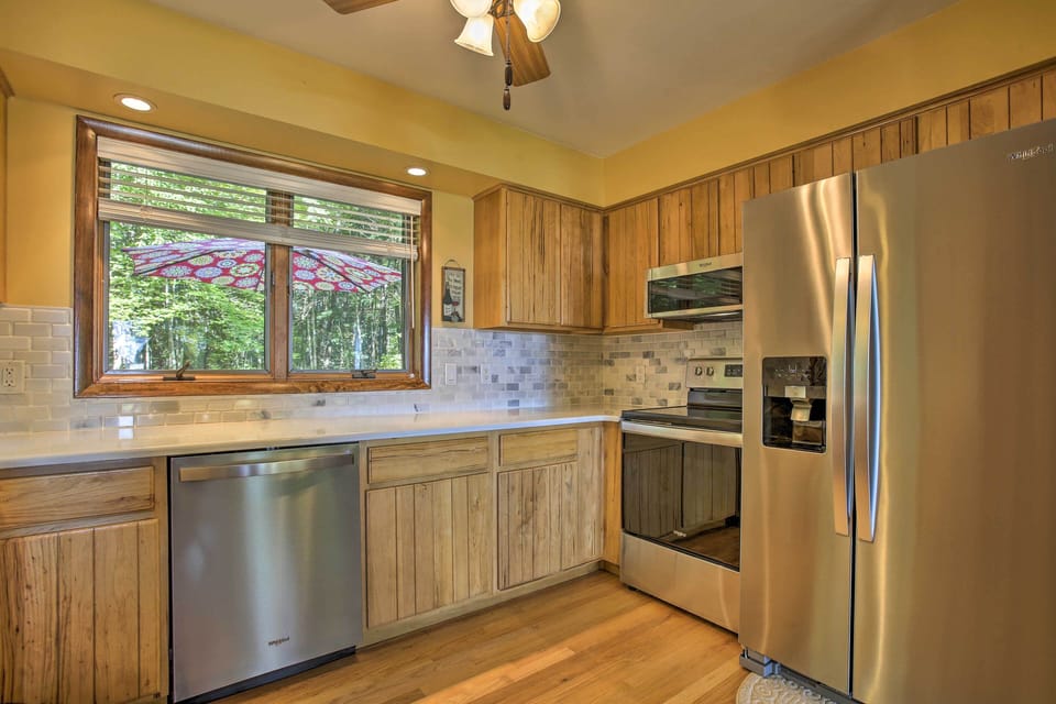 Ample counter space makes meal prep a breeze.