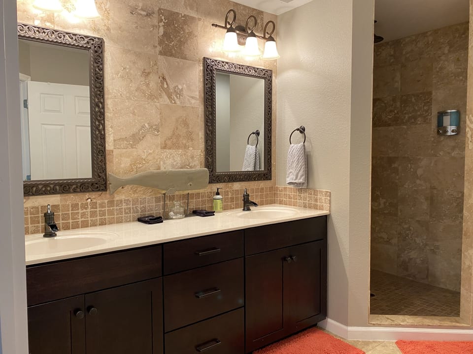 Kid's Master Bathroom with walk-in shower.