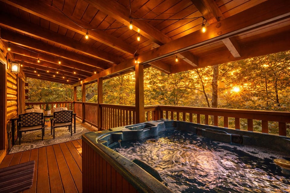 Golden hour Hot Tub
