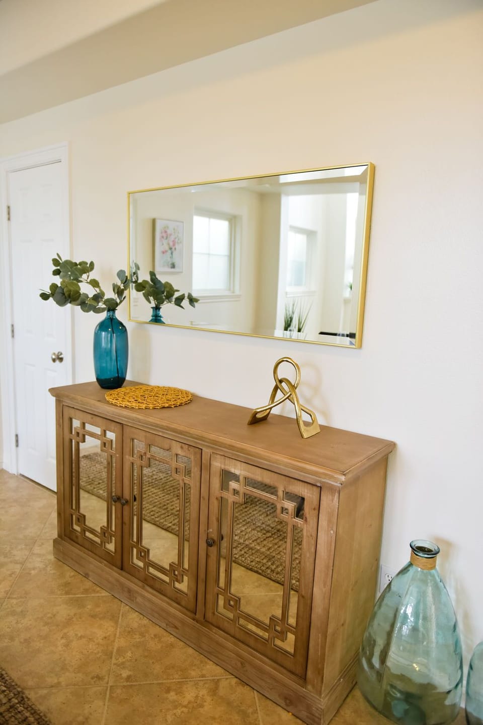 Buffet table in dining room.
