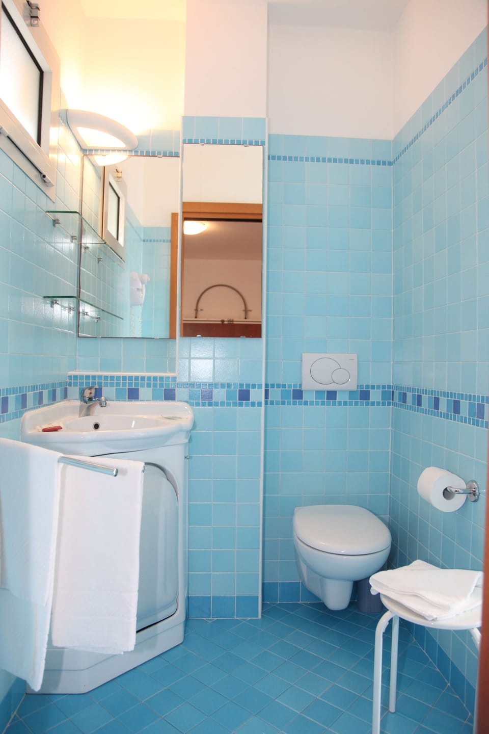 Shower, hair dryer, bathrobes, bidet