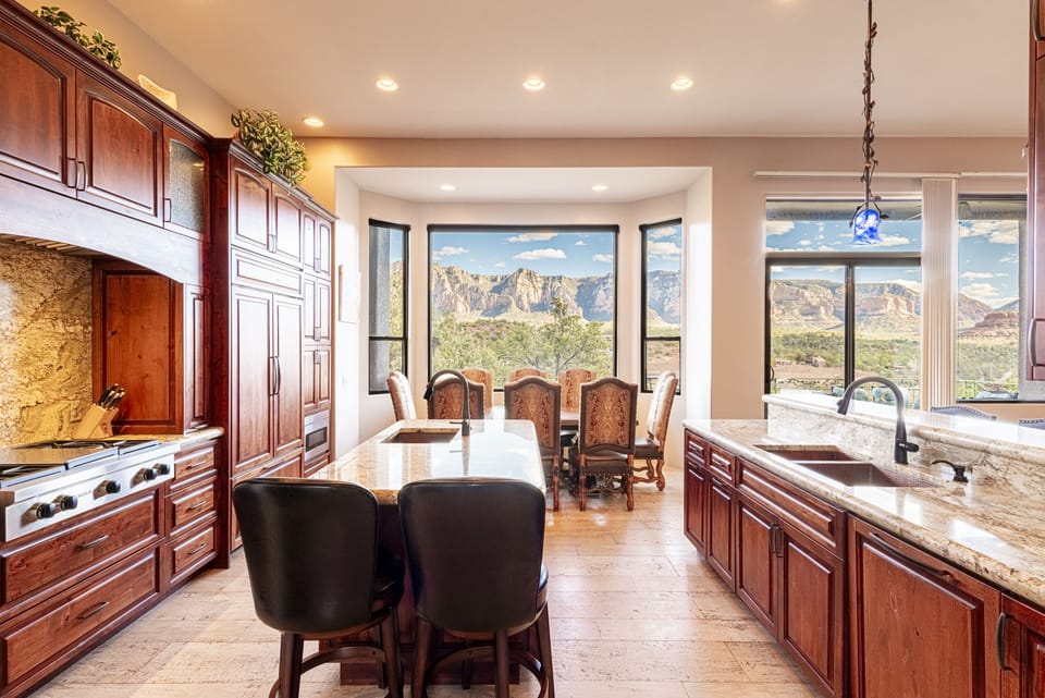 Island Seating for Four and Sedona Sink