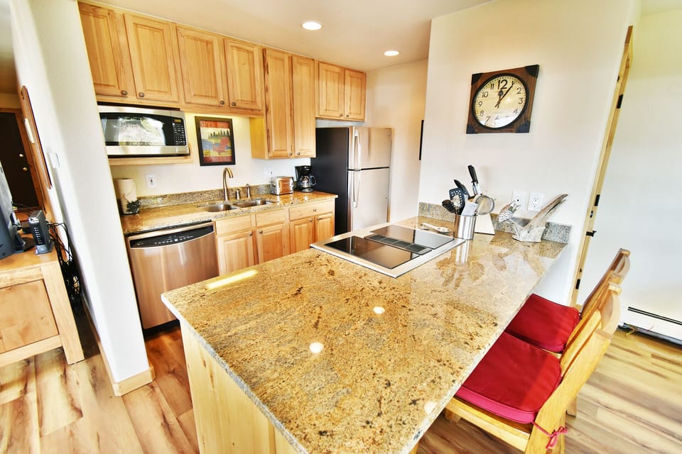 Fully Equipped Kitchen with Slab Granite, Stainless Appliances - Fully Equipped Kitchen with Slab Granite, Stainless Appliances