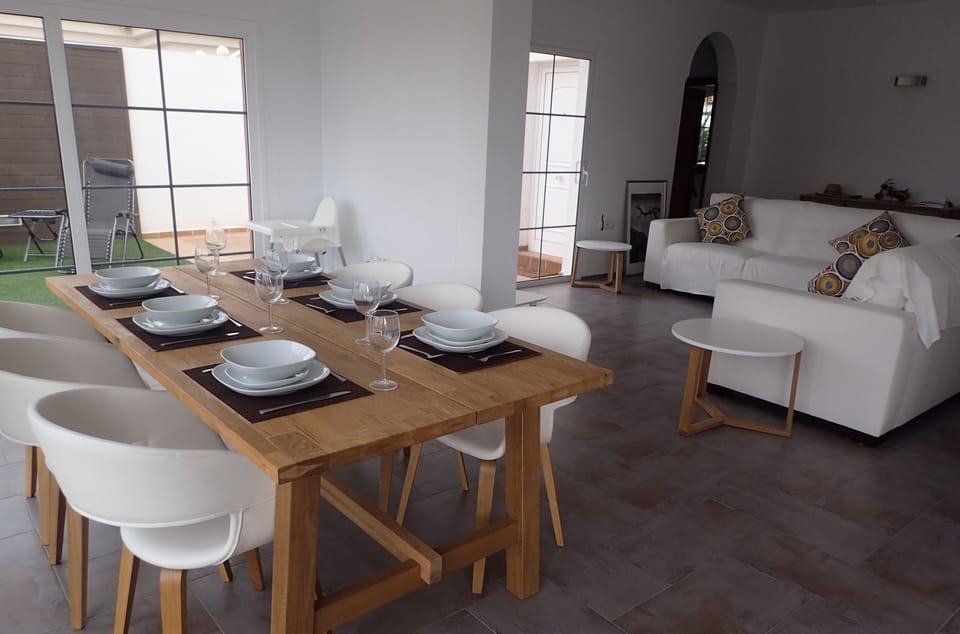 Dinning area with high chair