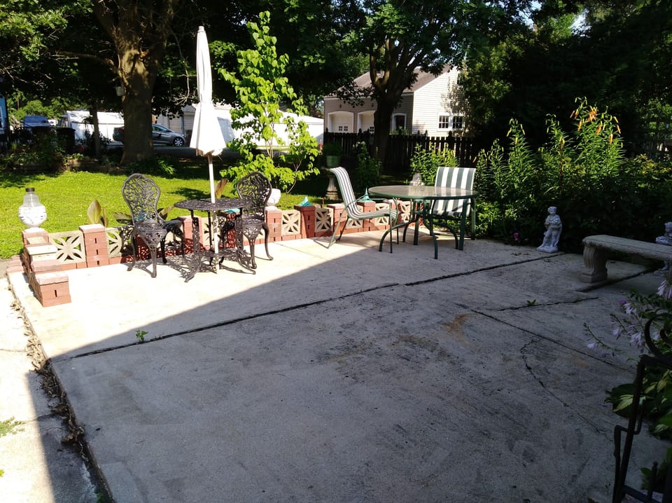 Sitting area on patio