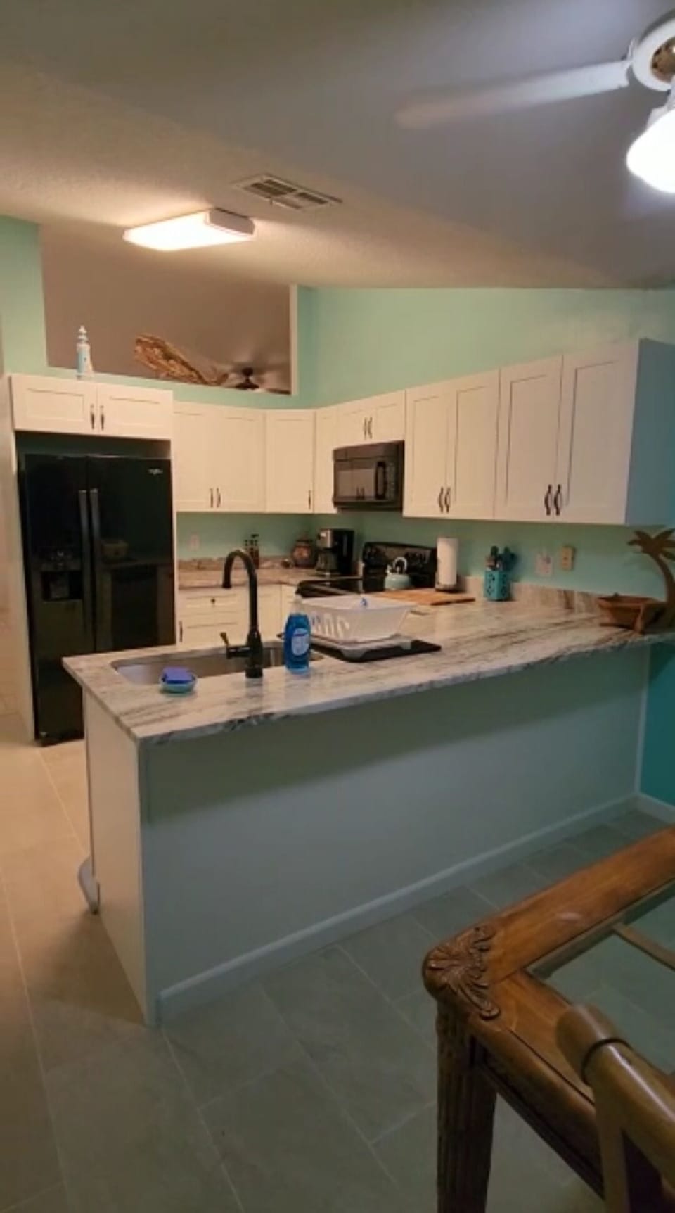 Fully stocked kitchen with granite tops and new soft close cabinets. 