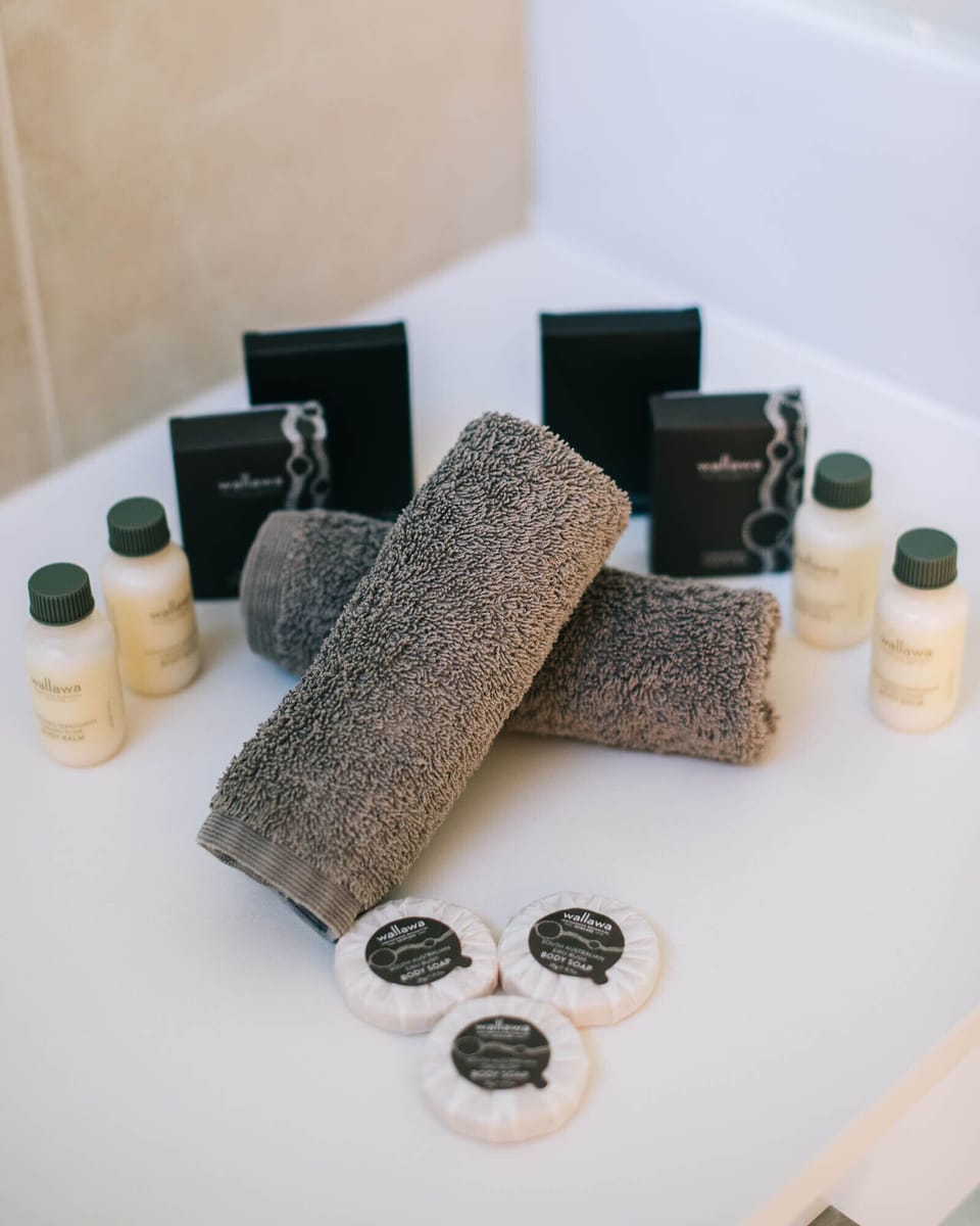 Hair dryer, towels