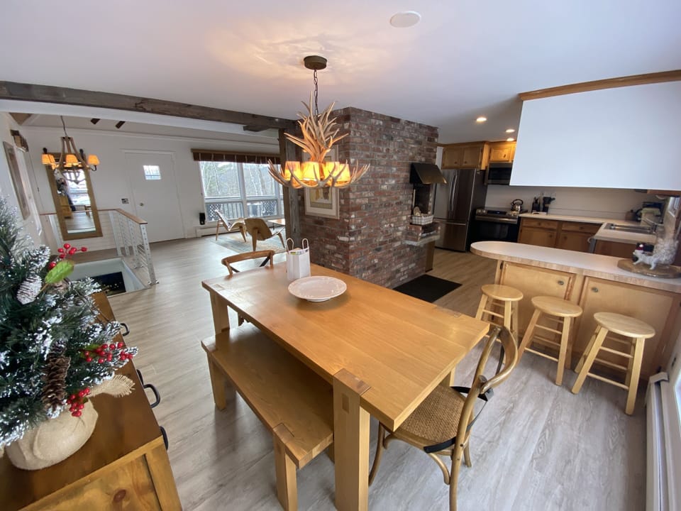 Dining area and kitchen