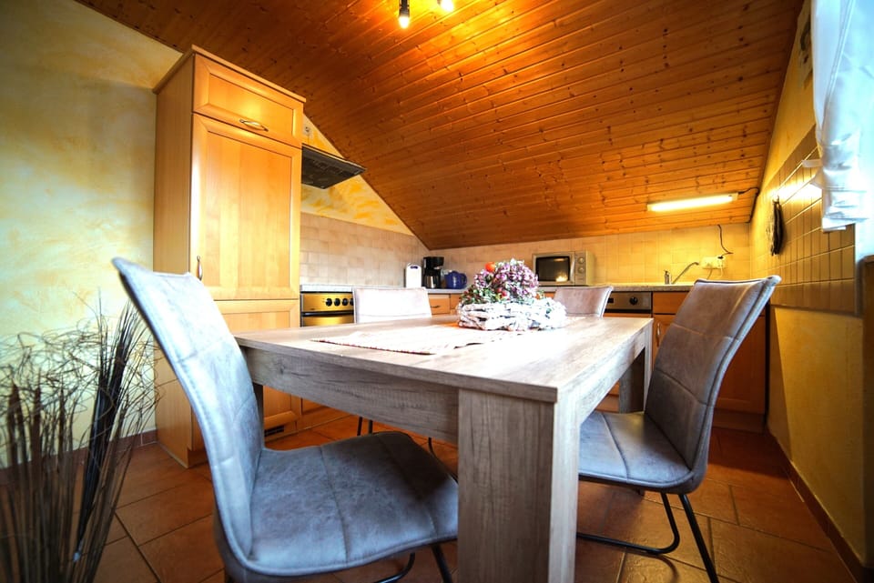 Apartment, 2 Bedrooms, Non Smoking, Fireplace | Private kitchen | Full-size fridge, microwave, oven, stovetop