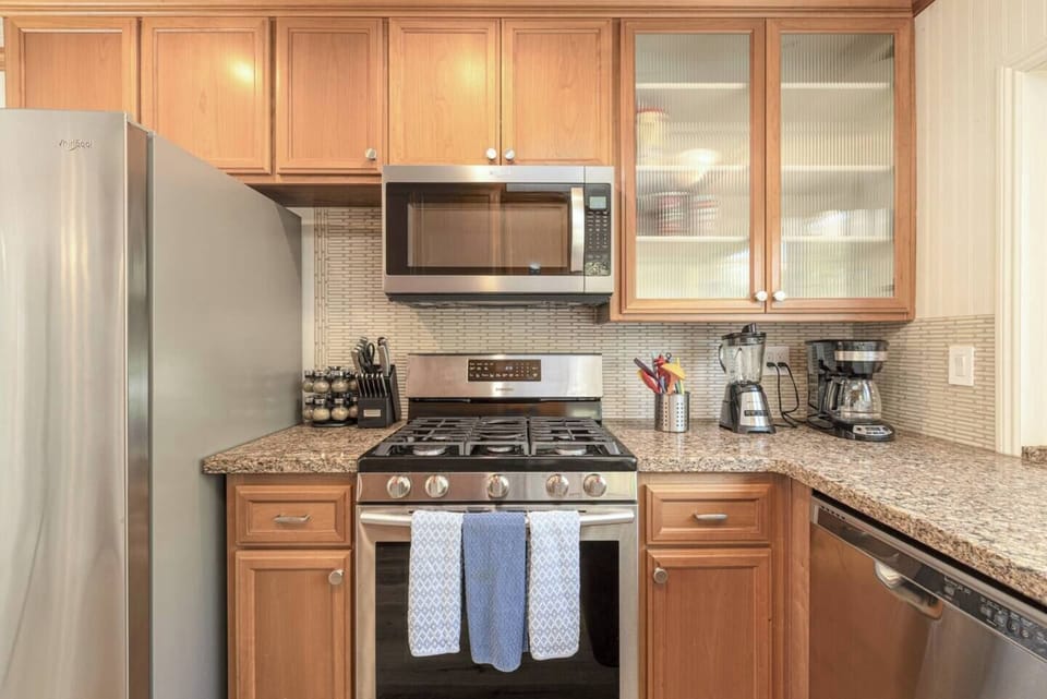 Prepare and enjoy your own meal in this beautiful gourmet kitchen.