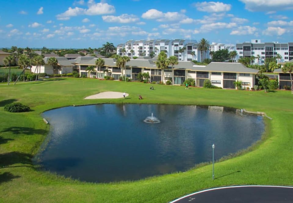 Ocean Villas Clusters over looking the pond.