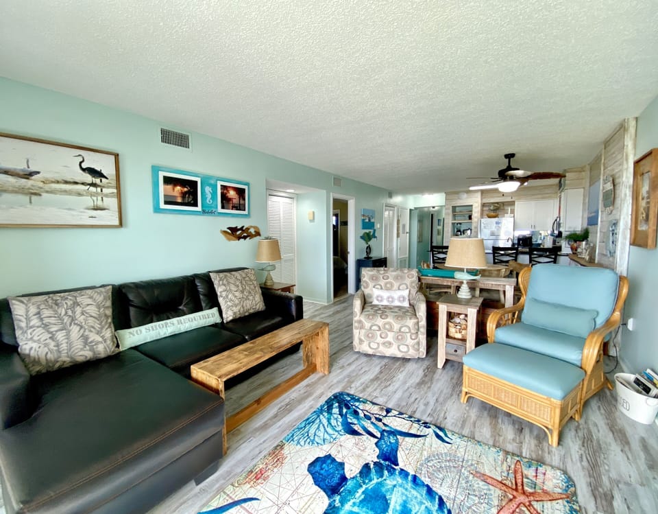 Condo, 3 Bedrooms, Balcony, Beachfront (6412) | Living area | Flat-screen TV