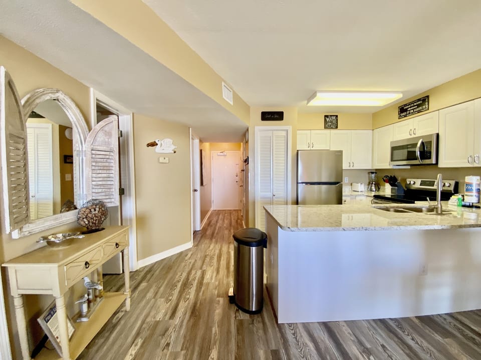 Condo, 2 Bedrooms, Balcony, Beachfront (6304) | Private kitchen | Coffee/tea maker, full-size fridge, microwave, oven