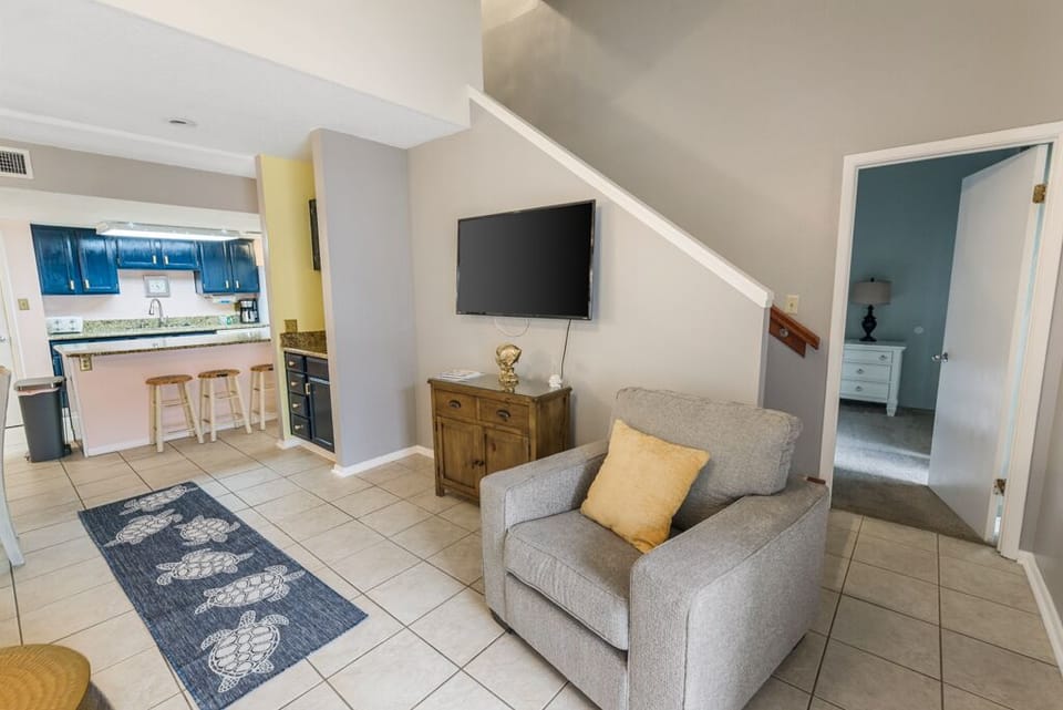 Condo, 3 Bedrooms, Balcony, Partial Ocean View (330) | Living area | Flat-screen TV, DVD player