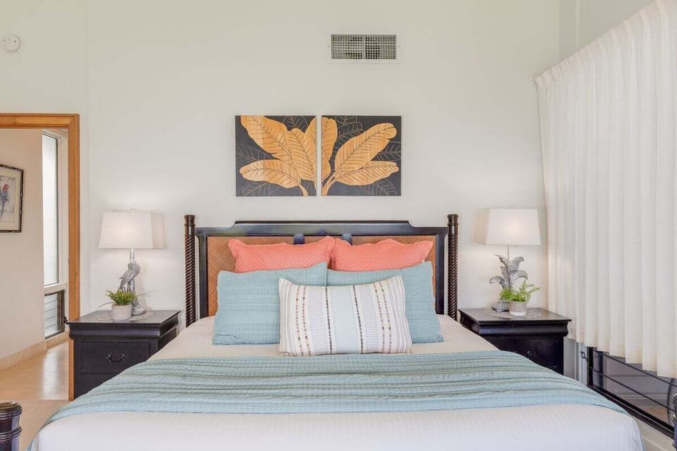 Experience ultimate comfort in a king bed surrounded by tropical charm.