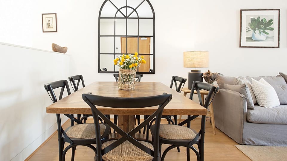 Floor-to-ceiling windows for natural light