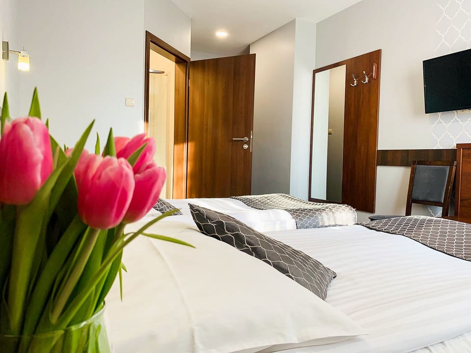 Business Twin Room, 1 Bedroom | Desk, iron/ironing board, free WiFi, bed sheets
