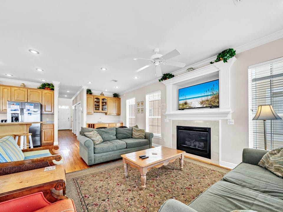 Living room with flat screen TV