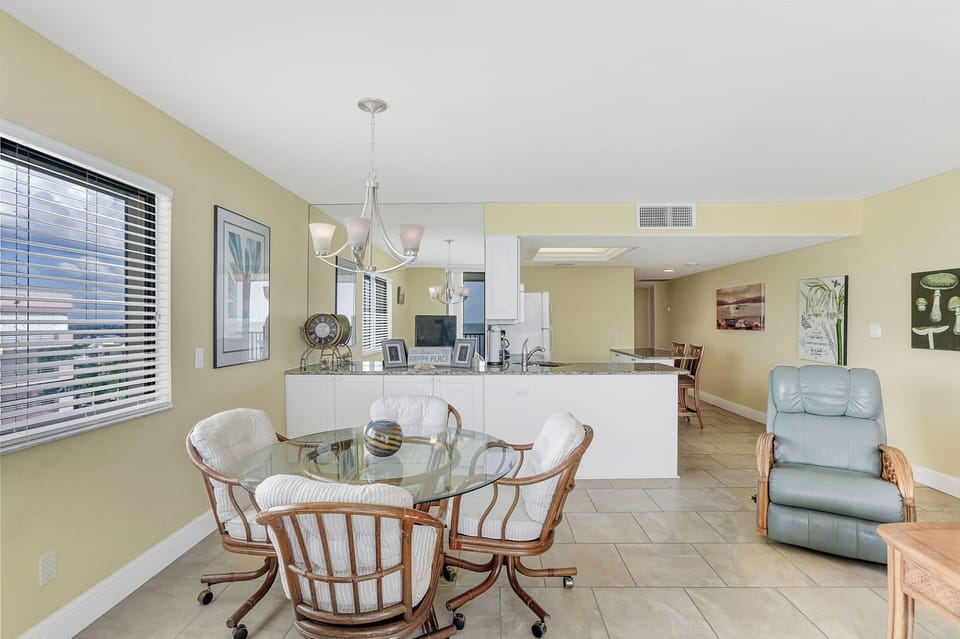 Dining room and kitchen