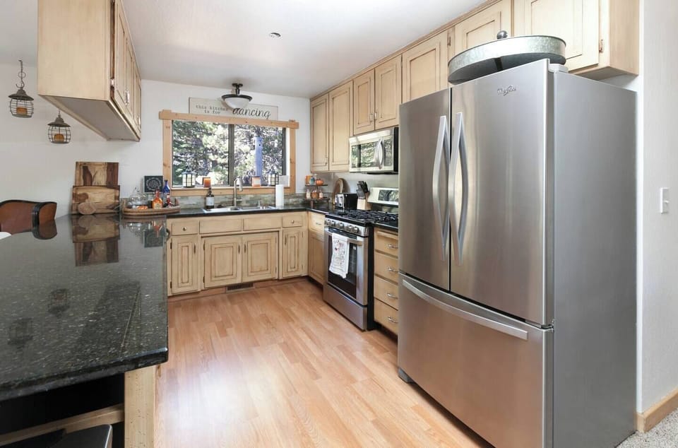 Fully stocked kitchen for a home cooked meal!