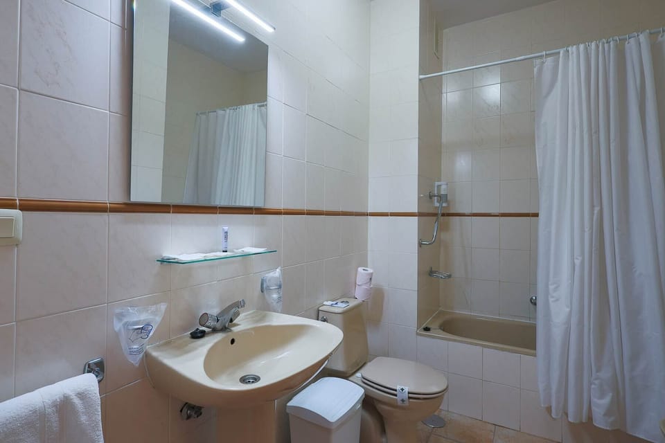 Standard Double Room | Bathroom | Combined shower/tub, free toiletries, hair dryer, bidet