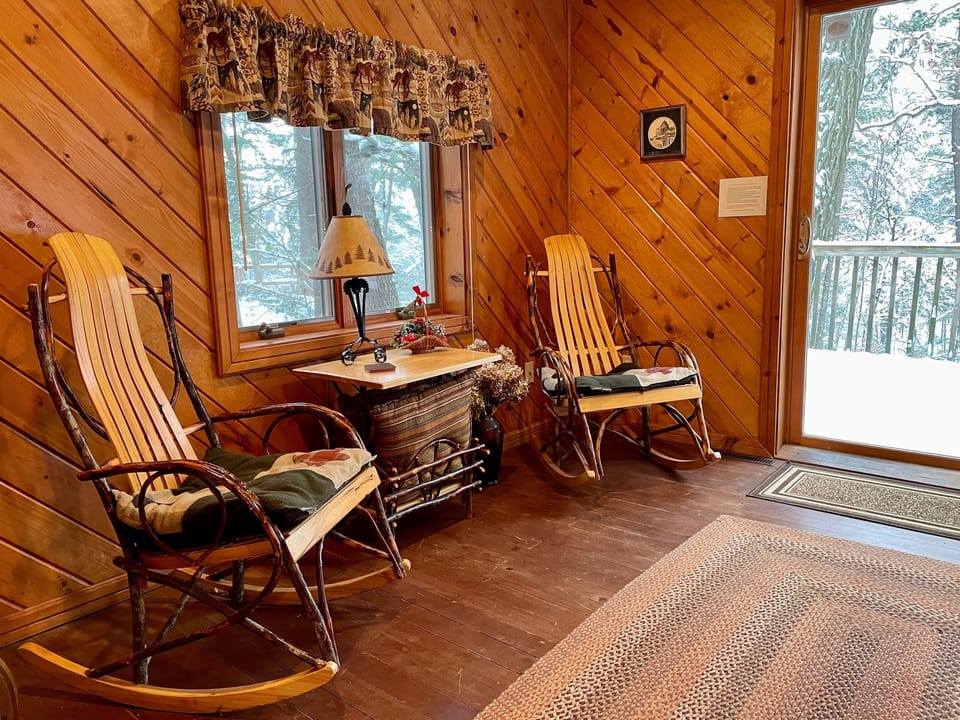 Second living room/ Futon sleeper (second room) w/ Deck area access. 