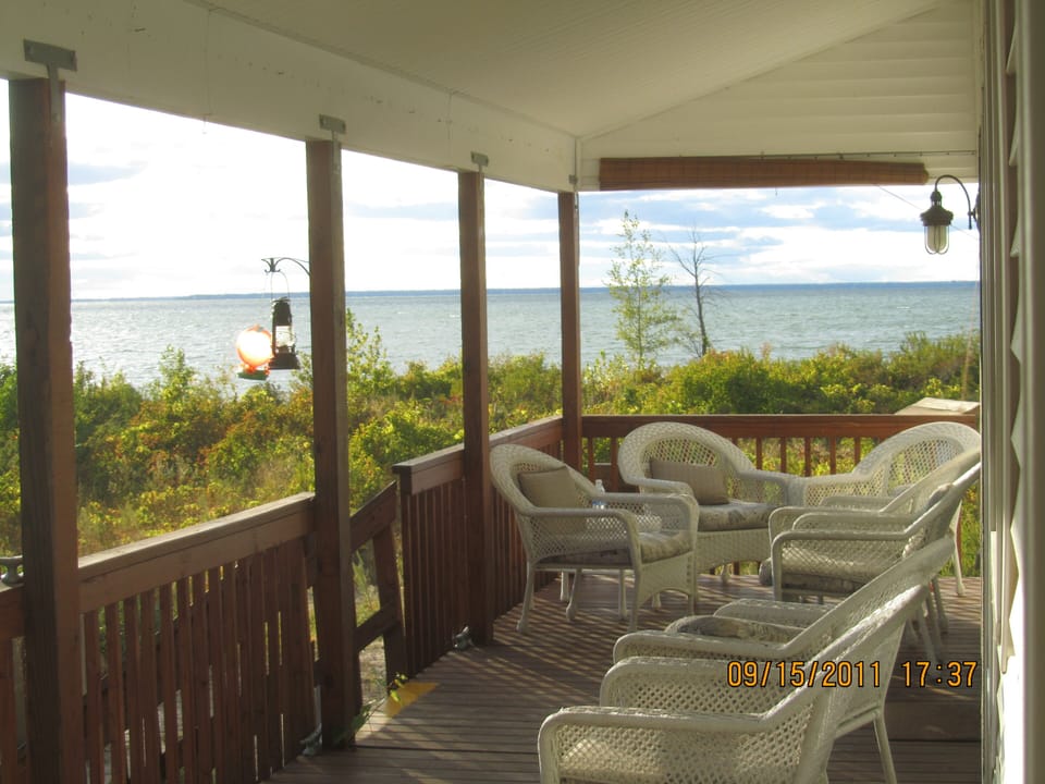 porch on west side of house 