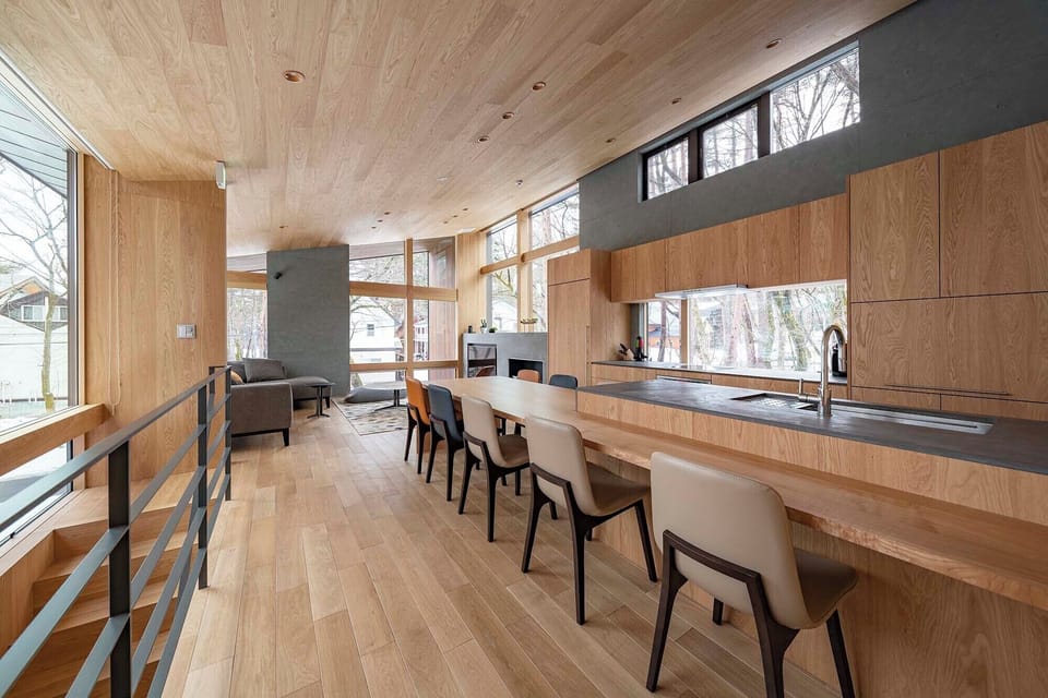 Luxury Chalet | Private kitchen | Fridge, microwave, oven, stovetop