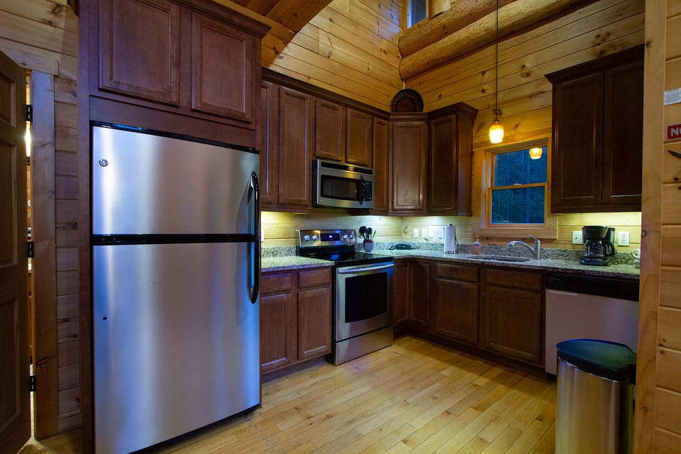 Kitchen has dishwasher and all cooking utensils 