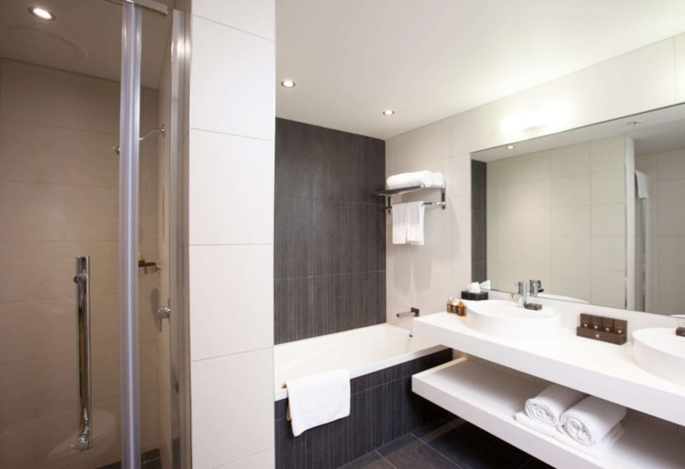 Premium Suite | Bathroom | Free toiletries, hair dryer, towels