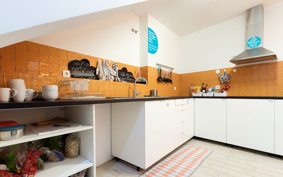 Shared fridge, microwave