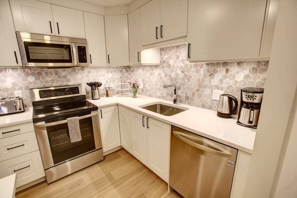 Fully renovated kitchen with all of the creature comforts of home