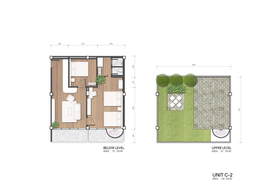 Junior Suite, Multiple Beds, Terrace, Garden Area | Floor plan