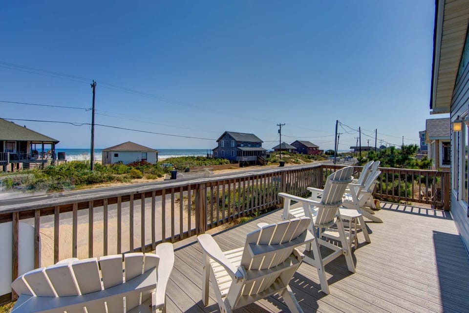 South side view from front porch.  Clear view of the ocean.