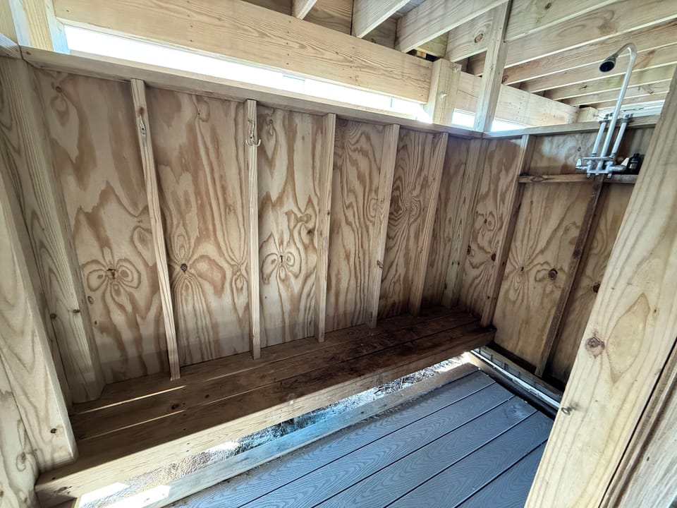 Large outdoor shower
