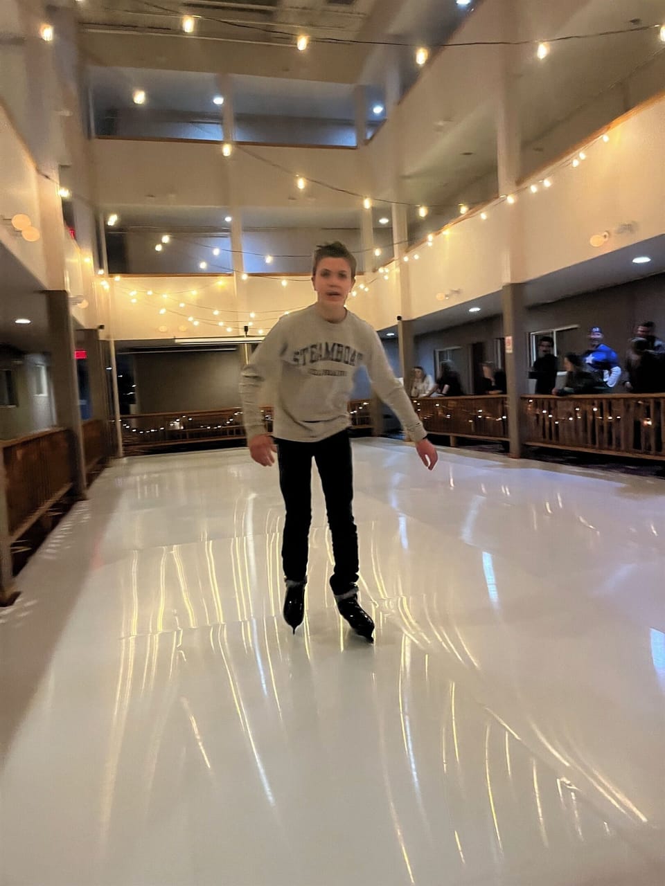 Skating Rink in Mountain Lodge.  Tickets available online or at the front desk.