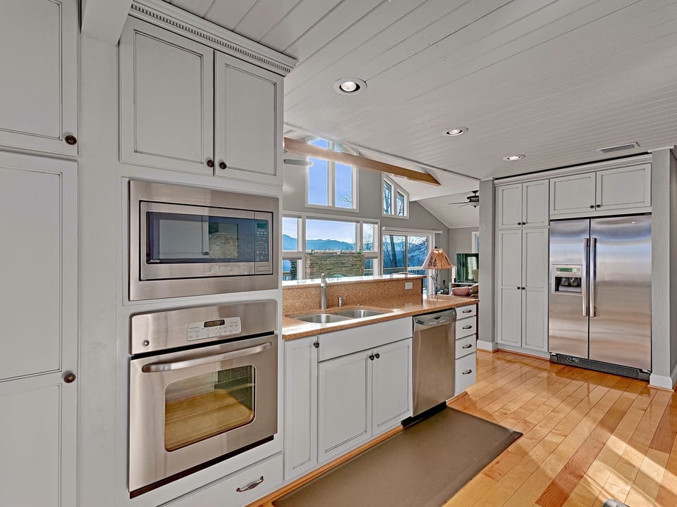 Clean updated, modern open kitchen