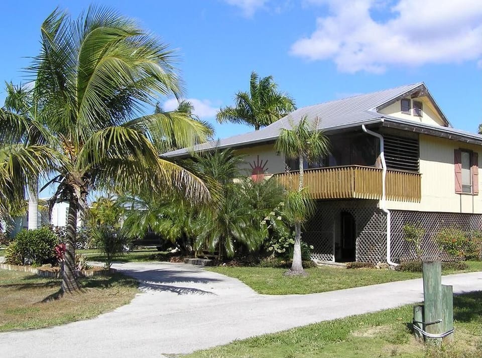 Apartment is located on second floor of this multi-family house.  
