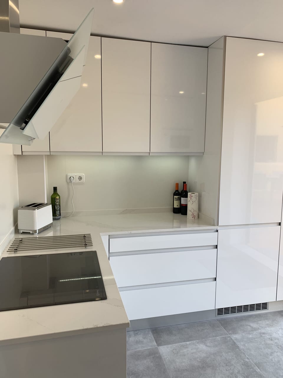 New kitchen with induction hob