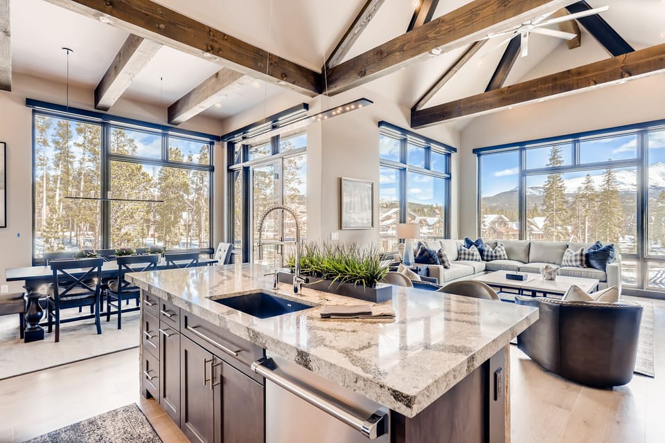 Enjoy the sweeping views as you prepare a meal