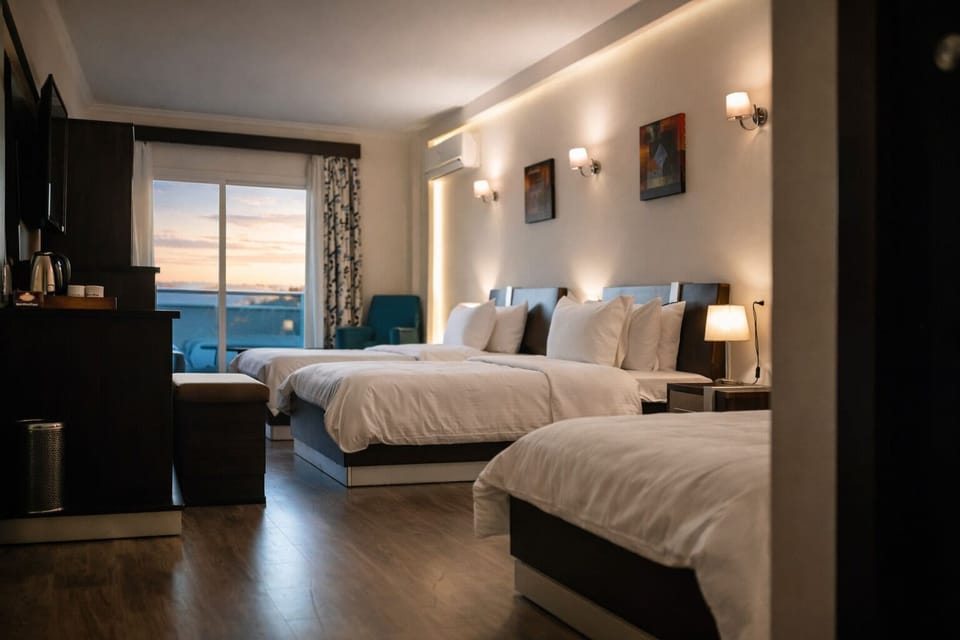 Deluxe Triple Room, Balcony (Pyramid view) | Minibar, in-room safe, desk, soundproofing