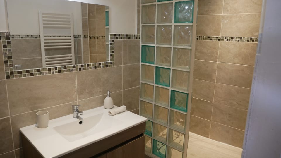 Comfort Double Room, Hot Tub | Bathroom | Shower, hair dryer, towels, soap