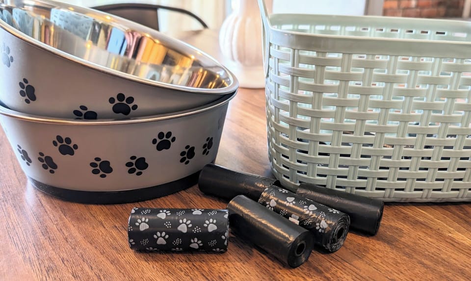 Doggie dishes provided for your furry friends :)