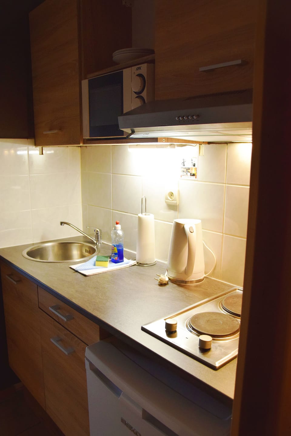 Large Studio Triple | Private kitchenette | Fridge, microwave, coffee/tea maker, electric kettle