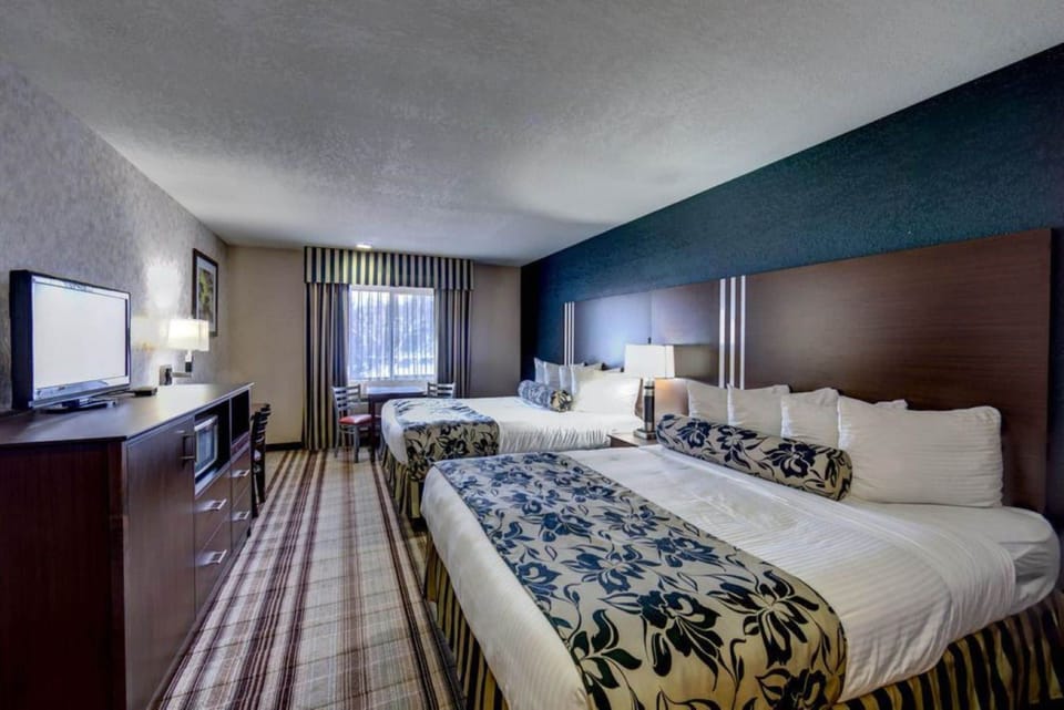 Standard Room, 2 Queen Beds | Desk, blackout drapes, iron/ironing board, WiFi