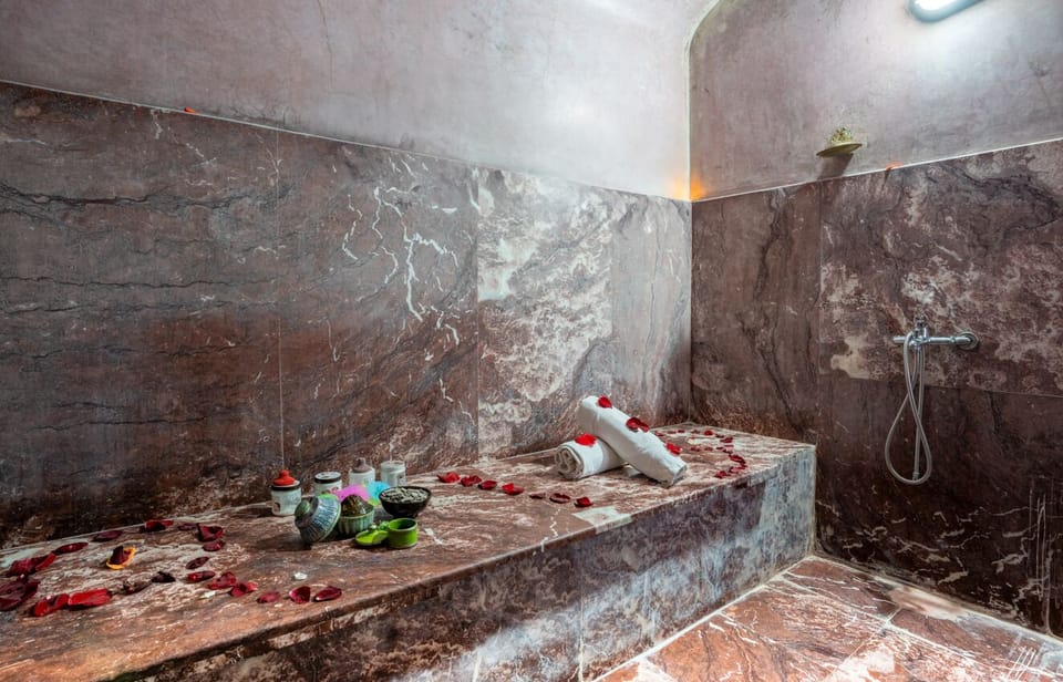 Steam room, deep-tissue massages, sports massages, body scrubs, facials